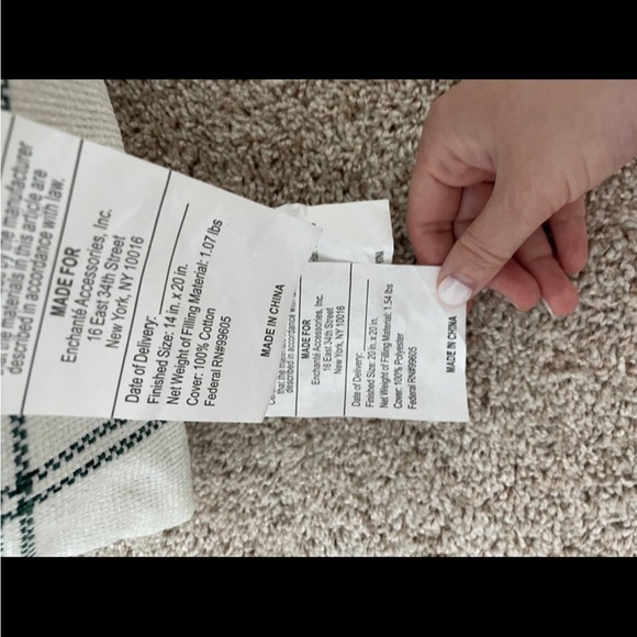 Rae Dunn Christmas green believe pillow set - Picture 3 of 4